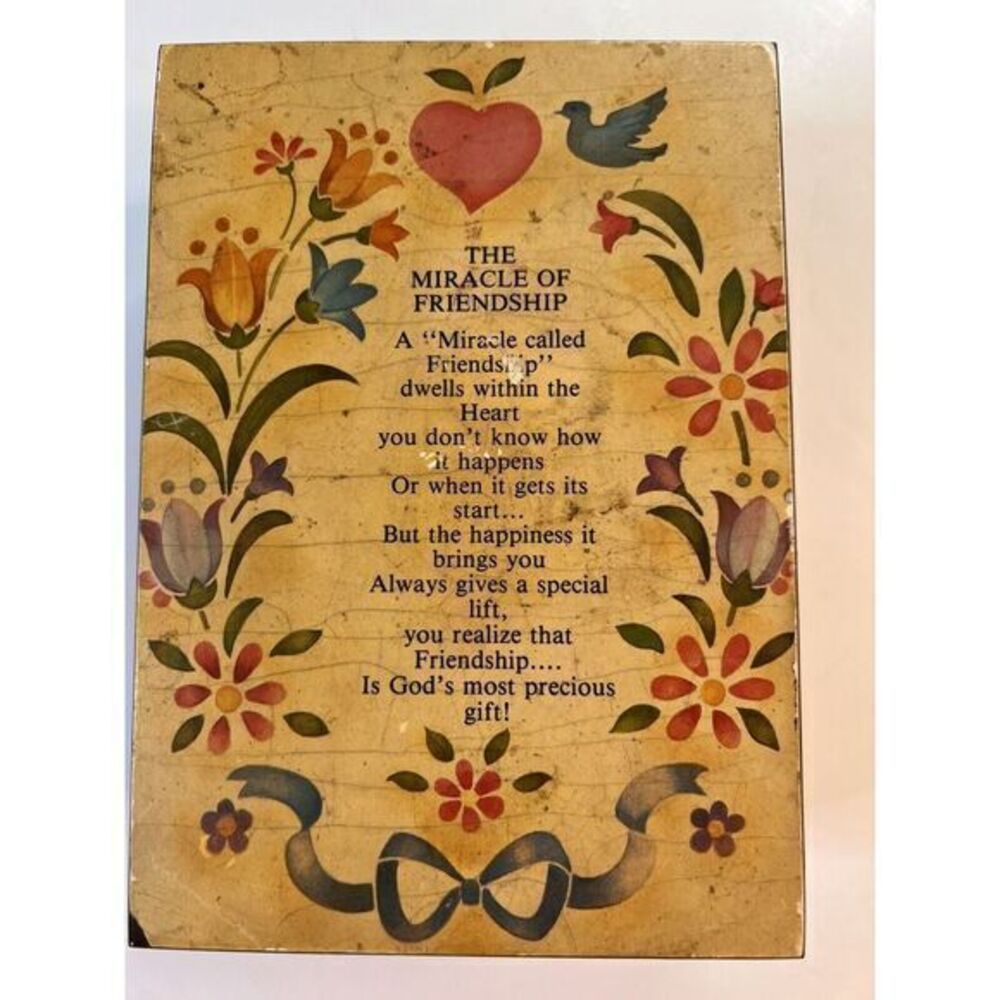 Vintage Miracle of Friendship‎ Cedar Trinket Box  Kentucky Lincoln's Birthplace
